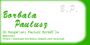 borbala paulusz business card